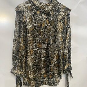 Snakeskin Print Women's Top